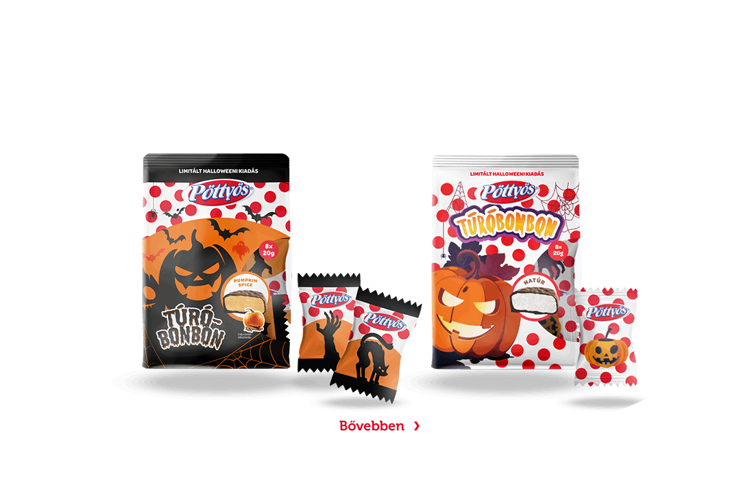 Pöttyös Halloween Túróbonbon