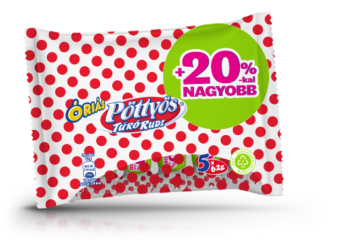 Óriás Pöttyös Túró Rudi +20%, natúr 5x62g